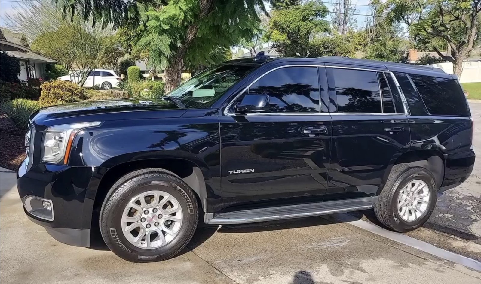 Black GMC Yukon mobile detail