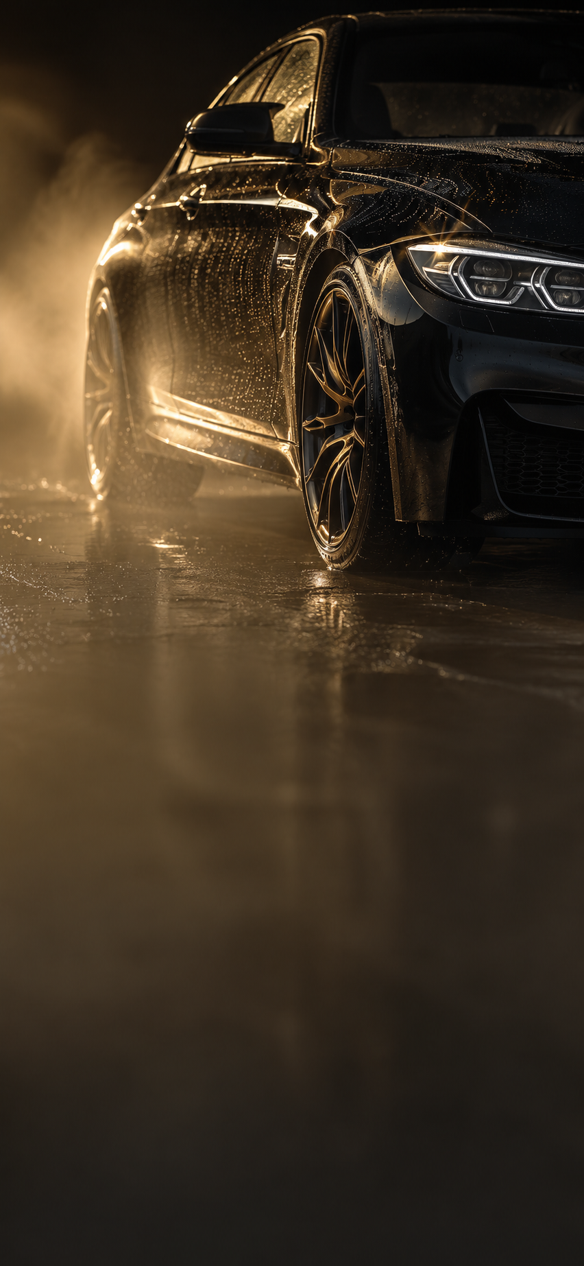 Black luxury car detailed by Rolando's Mobile Detailing